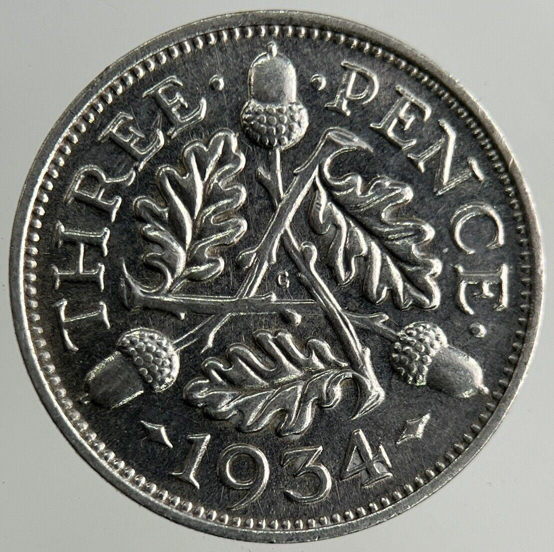 1934 George V Threepence Silver Coin | Very High Grade