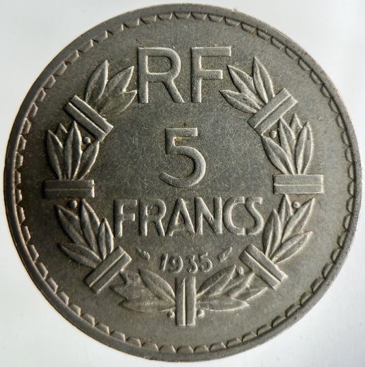 1935 France 5 Francs Coin | Fine Collectable Grade
