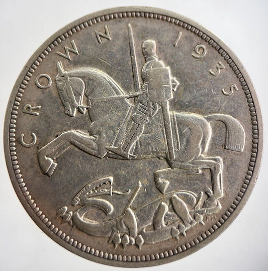 1935 George V Crown Silver Coin | Fine Collectable Grade | a4834