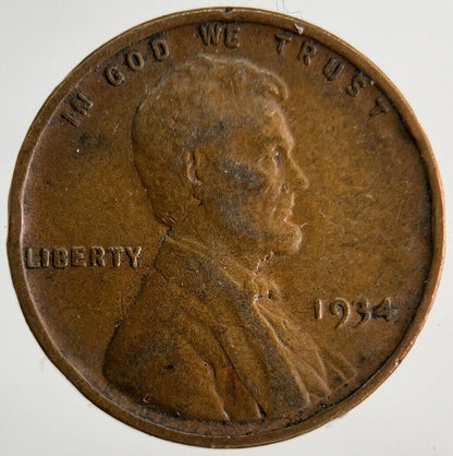 1934 US USA One Cent Coin | Fine Collectable Grade