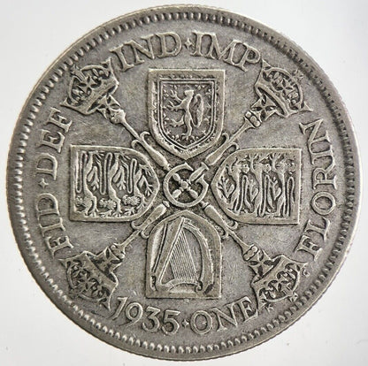 1935 George V Florin Silver Coin | Fine Collectable Grade