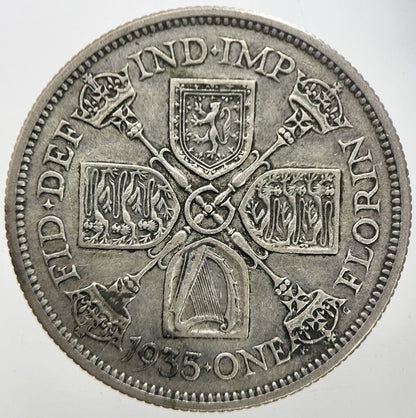 1935 George V Florin Silver Coin | Fine Collectable Grade | a7273