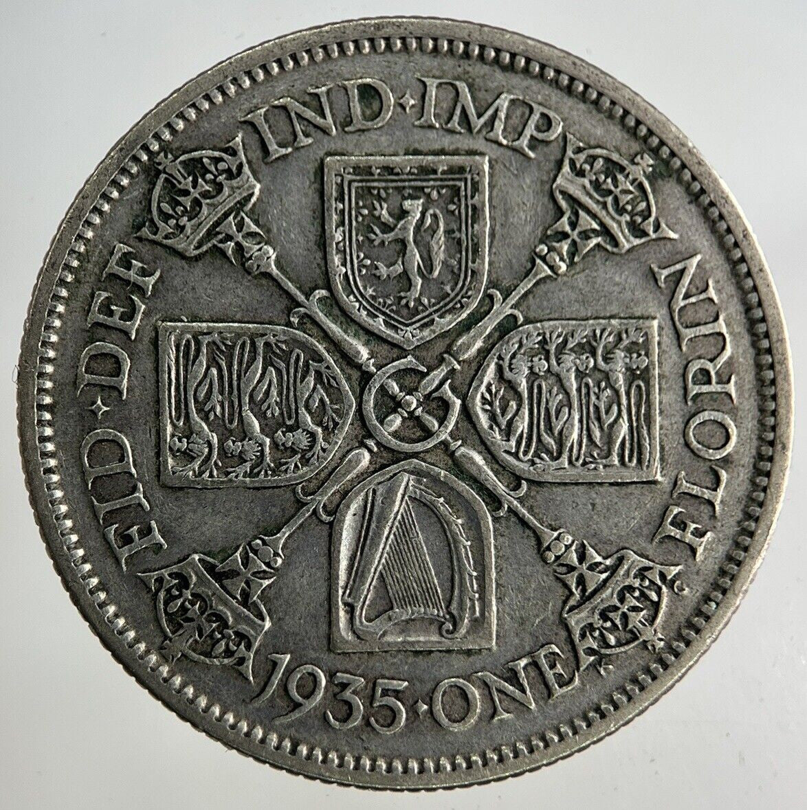 1935 George V Florin Silver Coin | Fine Collectable Grade
