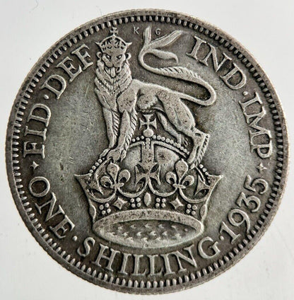 1935 George V One Shilling Silver Coin | Fine Collectable Grade