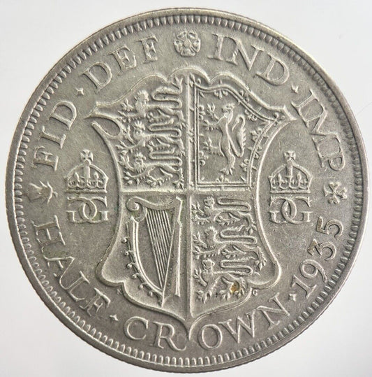 1935 George V Half-Crown Silver Coin | Fine Collectable Grade | a6317