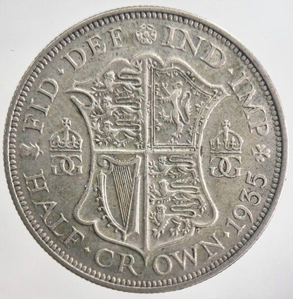 1935 George V Half-Crown Silver Coin | Fine Collectable Grade | a6323