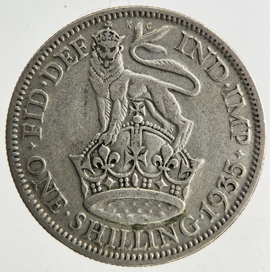 1935 George V One Shilling Silver Coin | Fine Collectable Grade