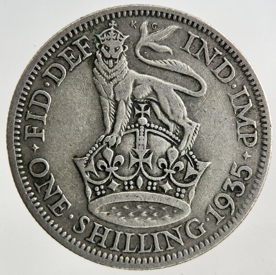 1935 George V One Shilling Silver Coin | Fine Collectable Grade