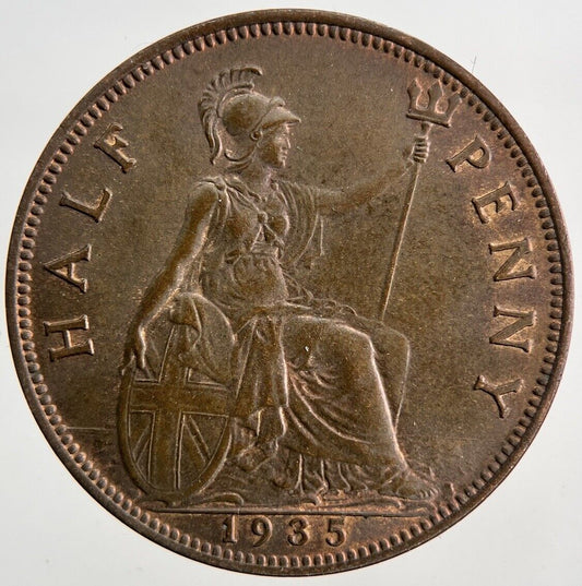 1935 George V Half-Penny Coin | Very High Grade