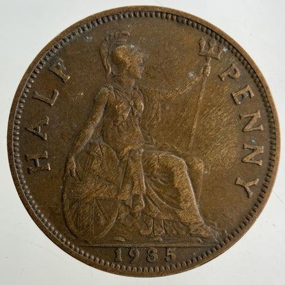 1935 George V Half-Penny Coin | Fine Collectable Grade