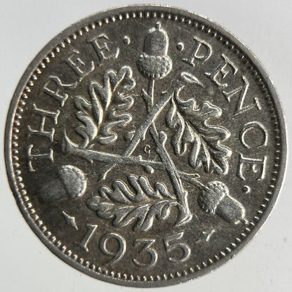 1935 George V Threepence Silver Coin | Fine Collectable Grade