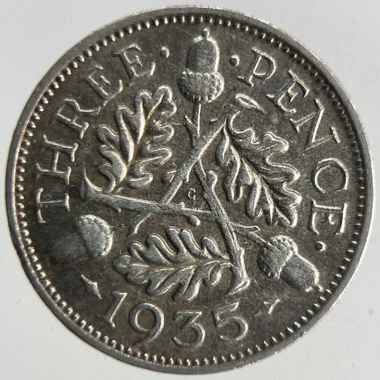 1935 George V Threepence Silver Coin | Fine Collectable Grade