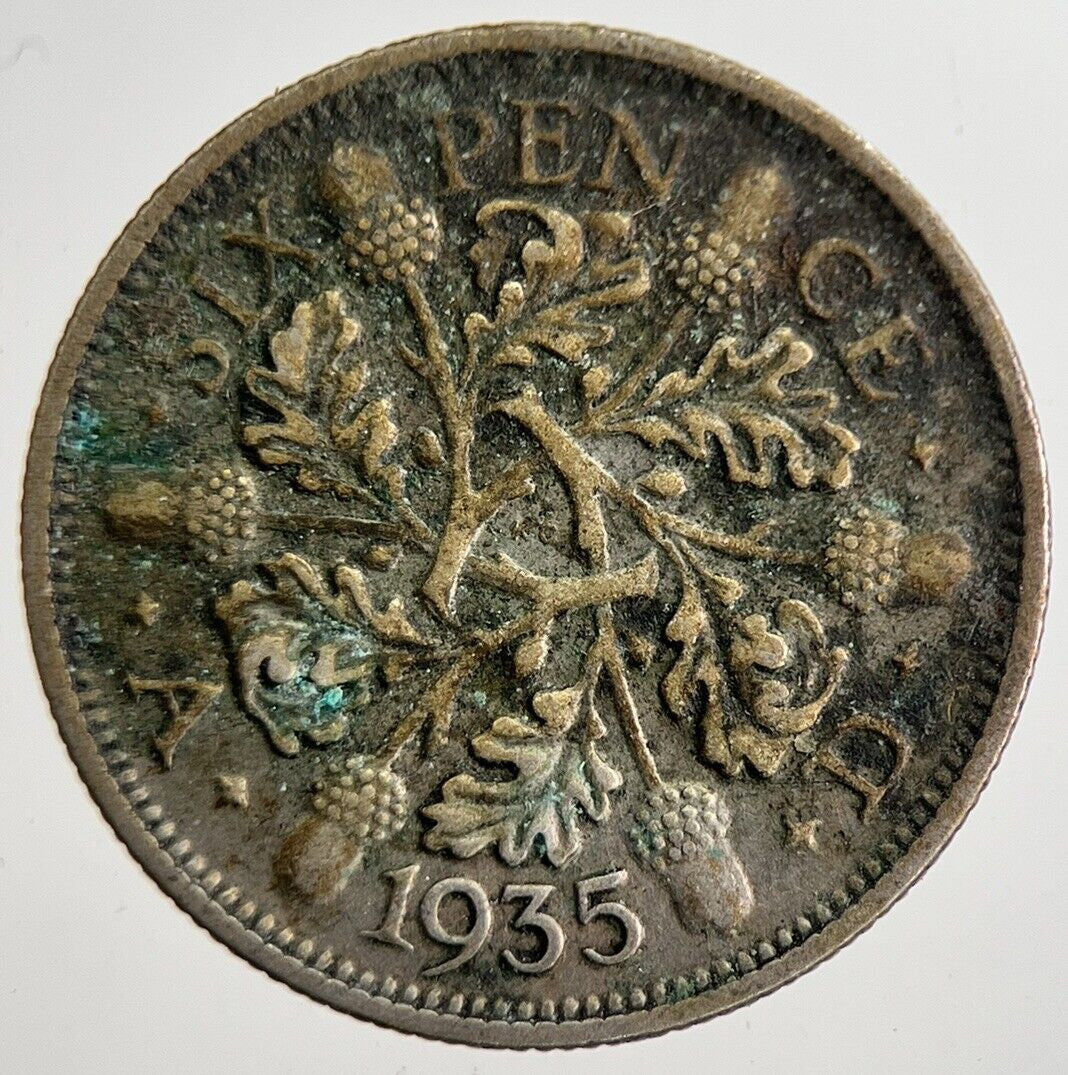 1935 George V Sixpence Silver Coin | Very High Grade | a8562