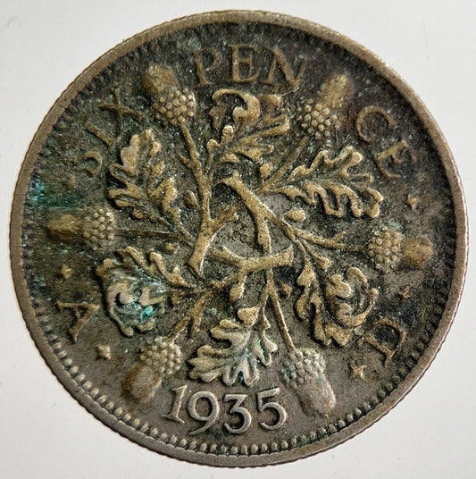 1935 George V Sixpence Silver Coin | Very High Grade | a8562
