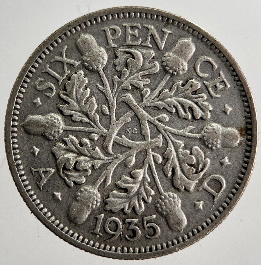 1935 George V Sixpence Silver Coin | Fine Collectable Grade | a8625