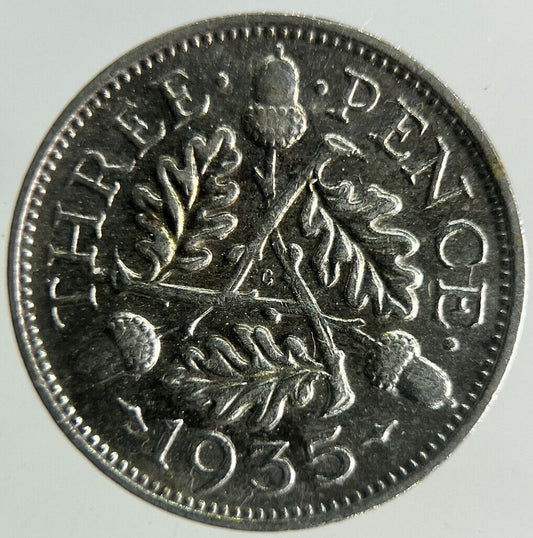 1935 George V Threepence Silver Coin | Fine Collectable Grade