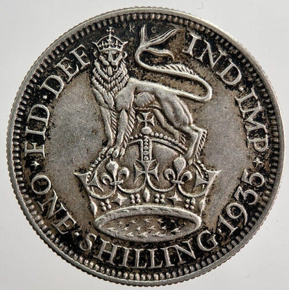 1935 George V Shilling Silver Coin | Fine Collectable Grade | a5906