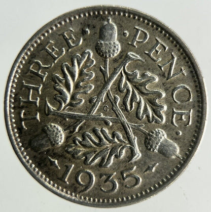 1935 George V Threepence Silver Coin | Fine Collectable Grade
