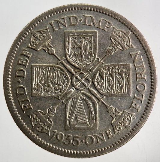 1935 George V Silver Florin Coin | Fine Collectable Grade