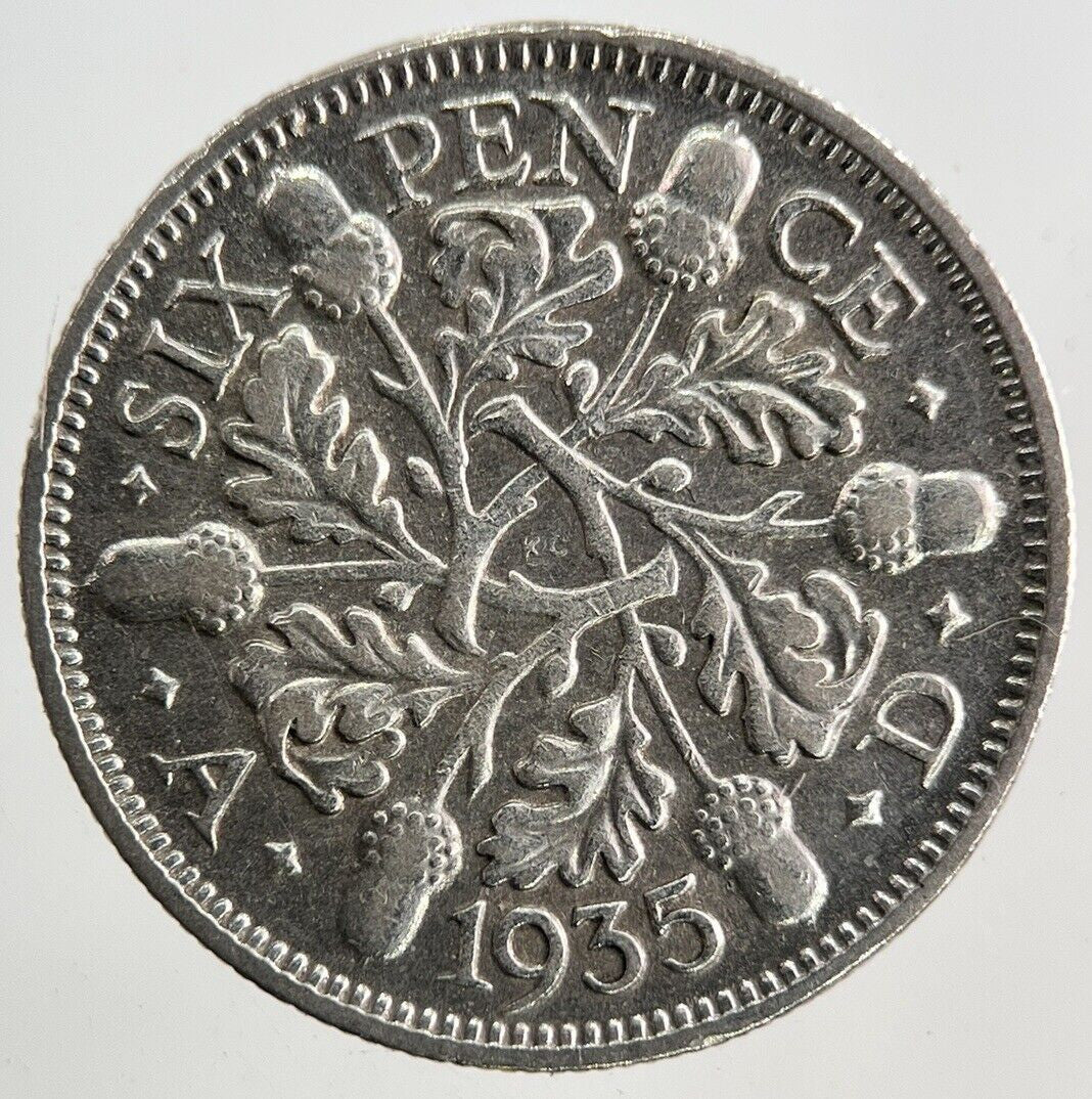 1935 George V Sixpence Silver Coin | Fine Collectable Grade