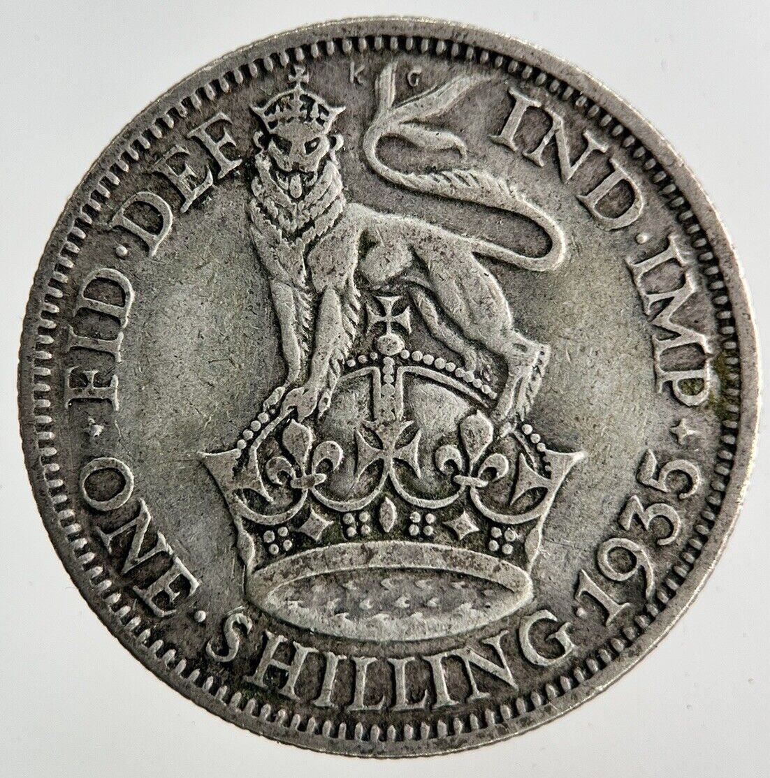 1935 George V Shilling Silver Coin | Fine Collectable Grade