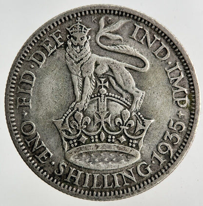1935 George V Shilling Silver Coin | Fine Collectable Grade