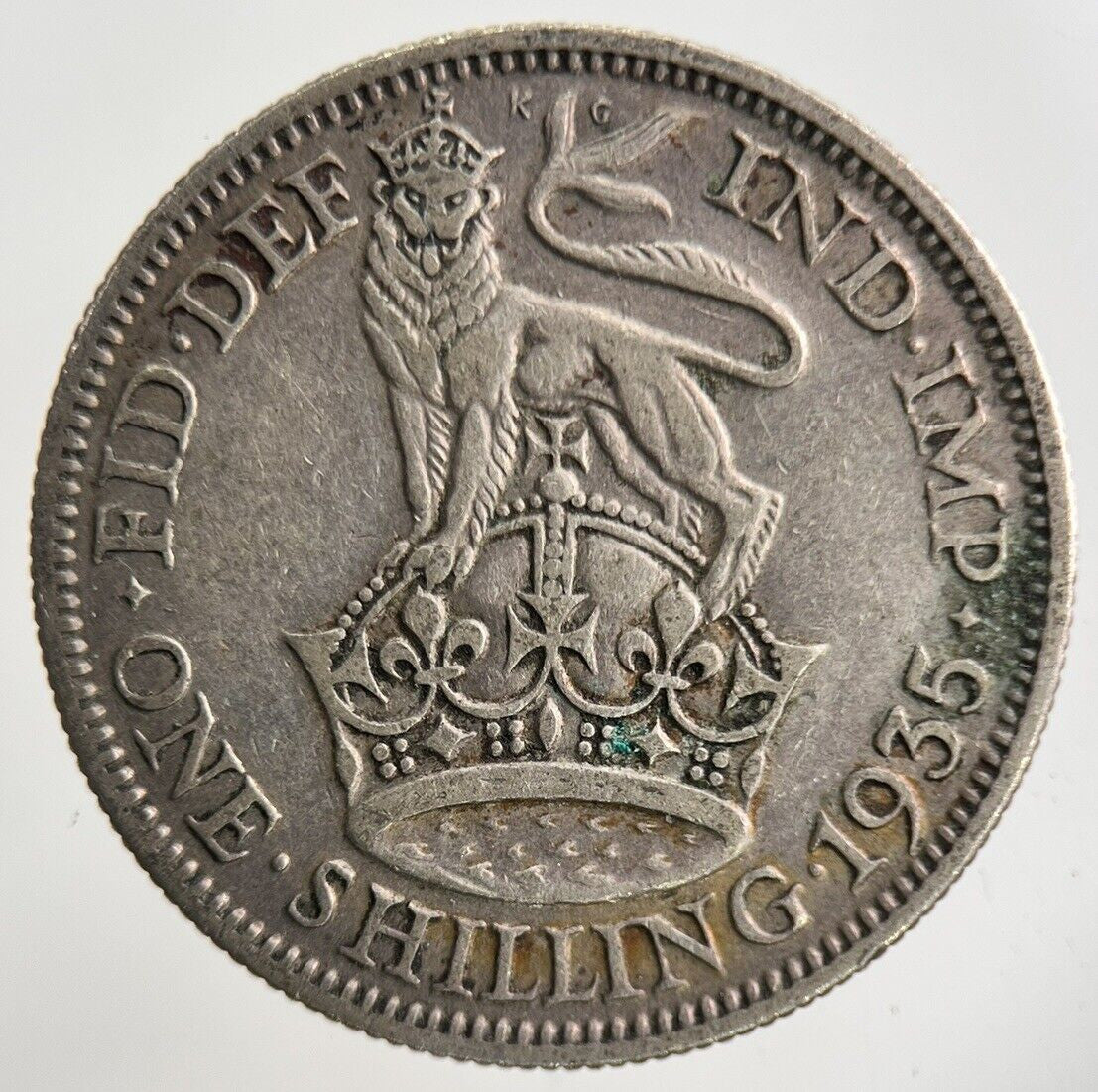 1935 George V Shilling Silver Coin | Fine Collectable Grade