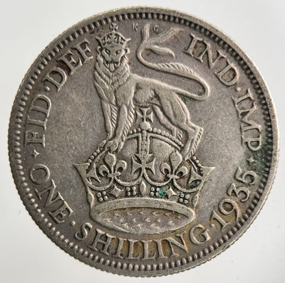 1935 George V Shilling Silver Coin | Fine Collectable Grade