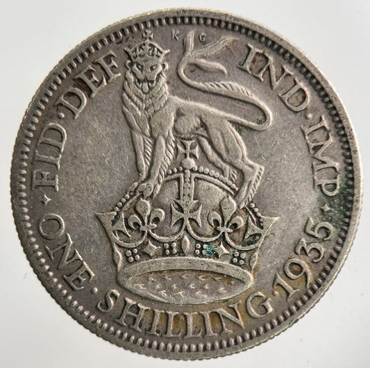 1935 George V Shilling Silver Coin | Fine Collectable Grade