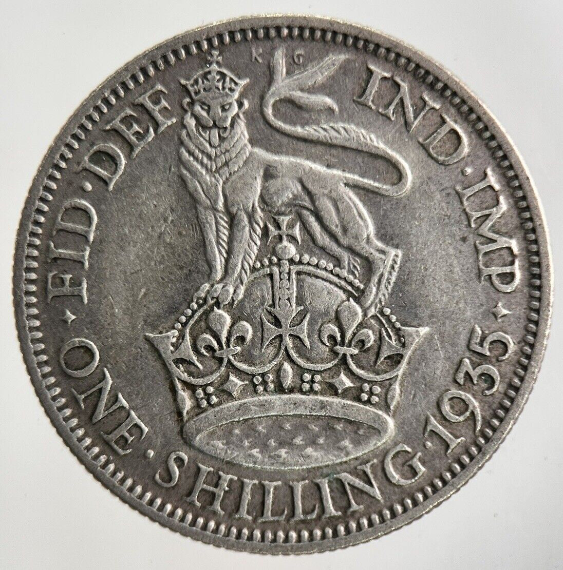 1935 George V Shilling Silver Coin | Fine Collectable Grade