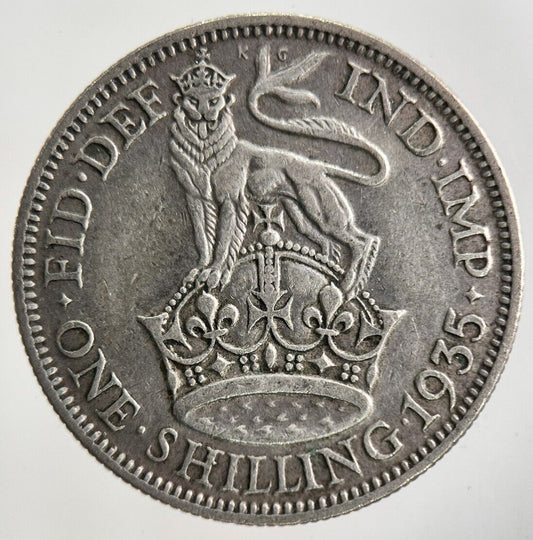 1935 George V Shilling Silver Coin | Fine Collectable Grade