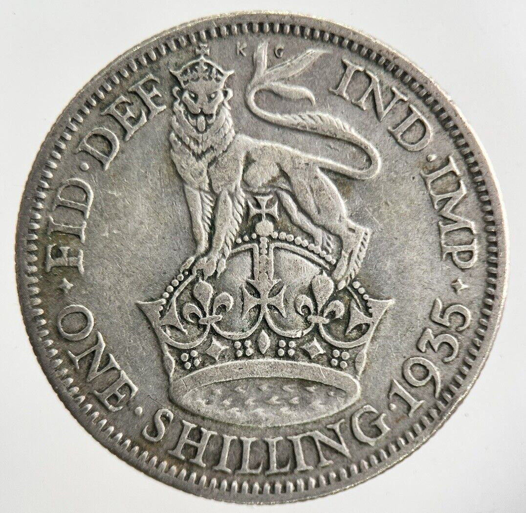 1935 George V Shilling Silver Coin | Fine Collectable Grade