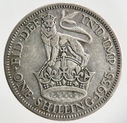 1935 George V Shilling Silver Coin | Fine Collectable Grade