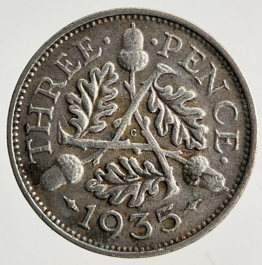 1935 George V Threepence Silver Coin | Fine Collectable Grade