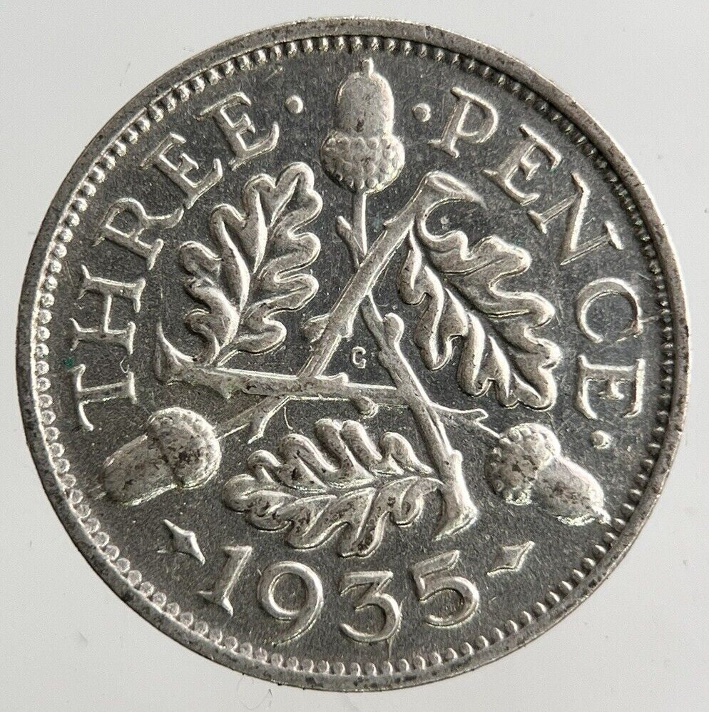 1935 George V Threepence Silver Coin | Fine Collectable Grade