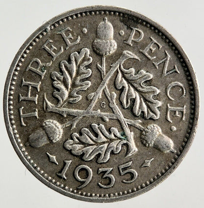 1935 George V Threepence Silver Coin | Fine Collectable Grade
