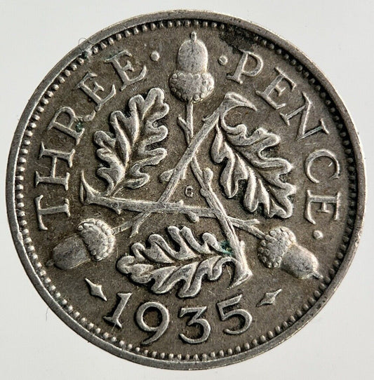 1935 George V Threepence Silver Coin | Fine Collectable Grade