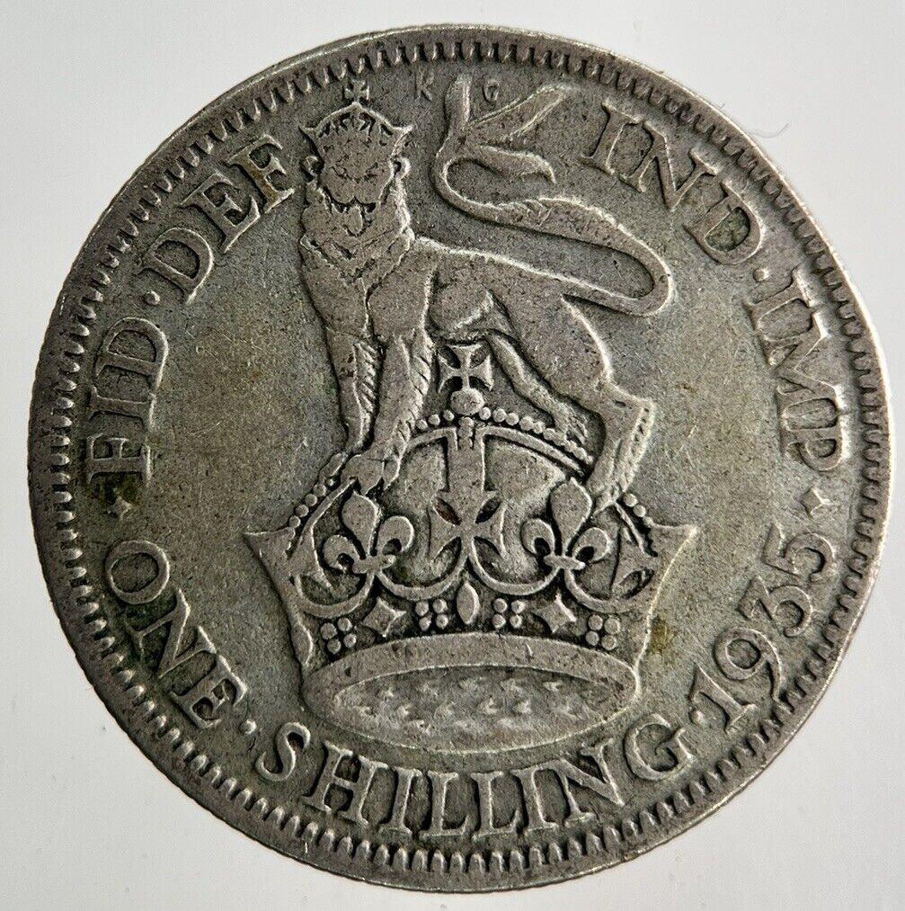 1935 George V Shilling Silver Coin | Fair Grade