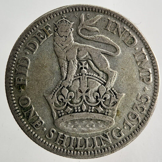 1935 George V Shilling Silver Coin | Fair Grade