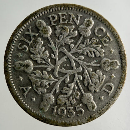 1935 George V Sixpence Silver Coin | Collectable Grade