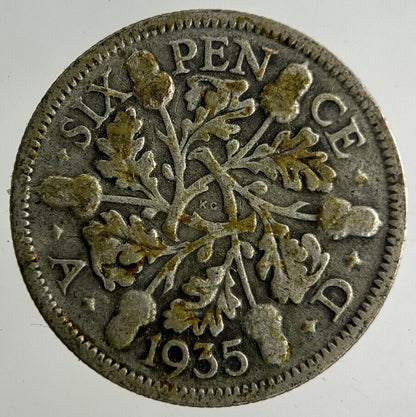 1935 George V Sixpence Silver Coin | Collectable Grade