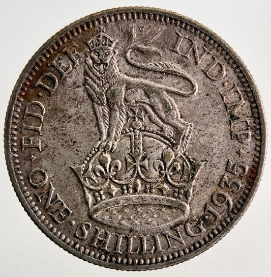 1935 George V Shilling Silver Coin | Very High Grade