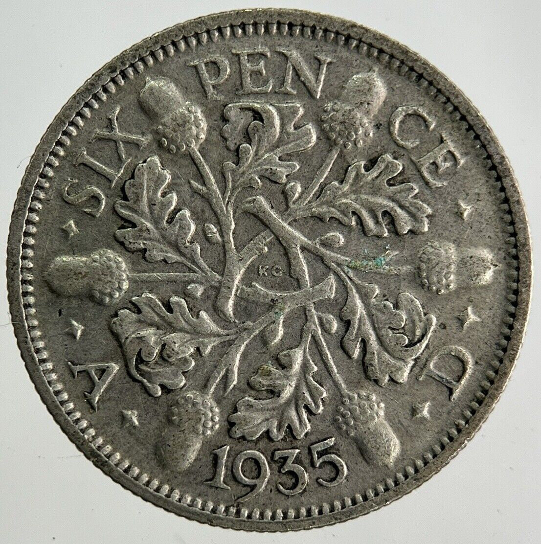 1935 George V Sixpence Silver Coin | Very High Grade