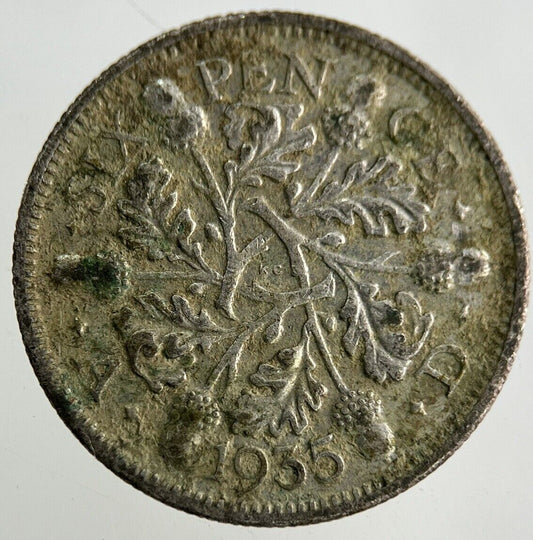 1935 George V Sixpence Silver Coin | Fine Collectable Grade