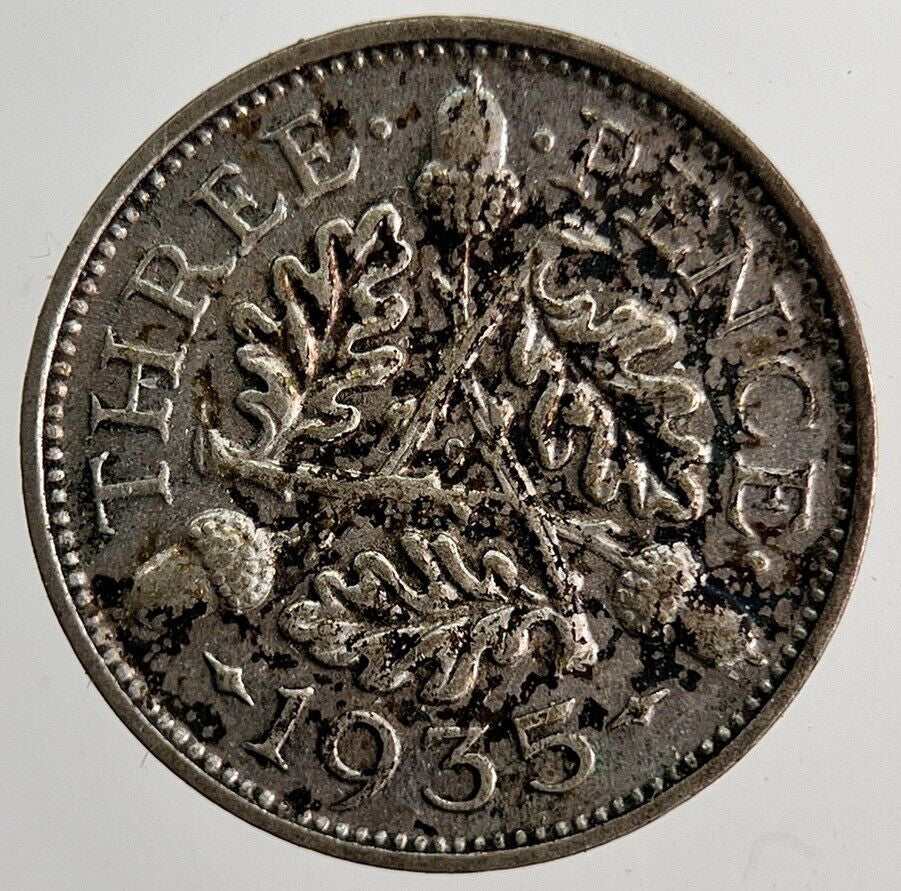 1935 George V Threepence Silver Coin | Very High Grade | a6507