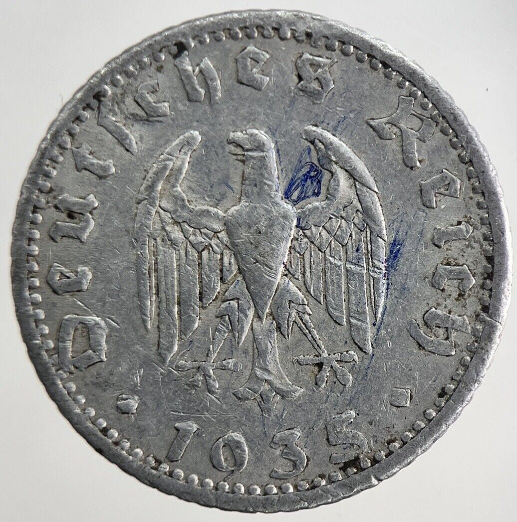 1935 Germany 50 Pfennig Coin | Fine Collectable Grade