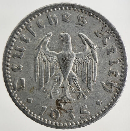 1935 Germany 50 Pfennig Coin | Fine Collectable Grade