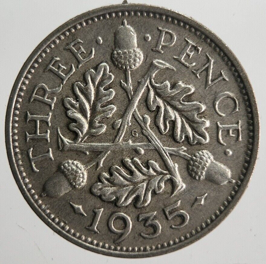 1935 George V Threepence Silver Coin | Very High Grade | a4536