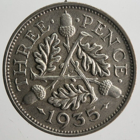 1935 George V Threepence Silver Coin | Very High Grade | a4536