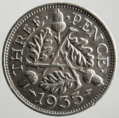 1935 George V Threepence Silver Coin | Very High Grade | a4072